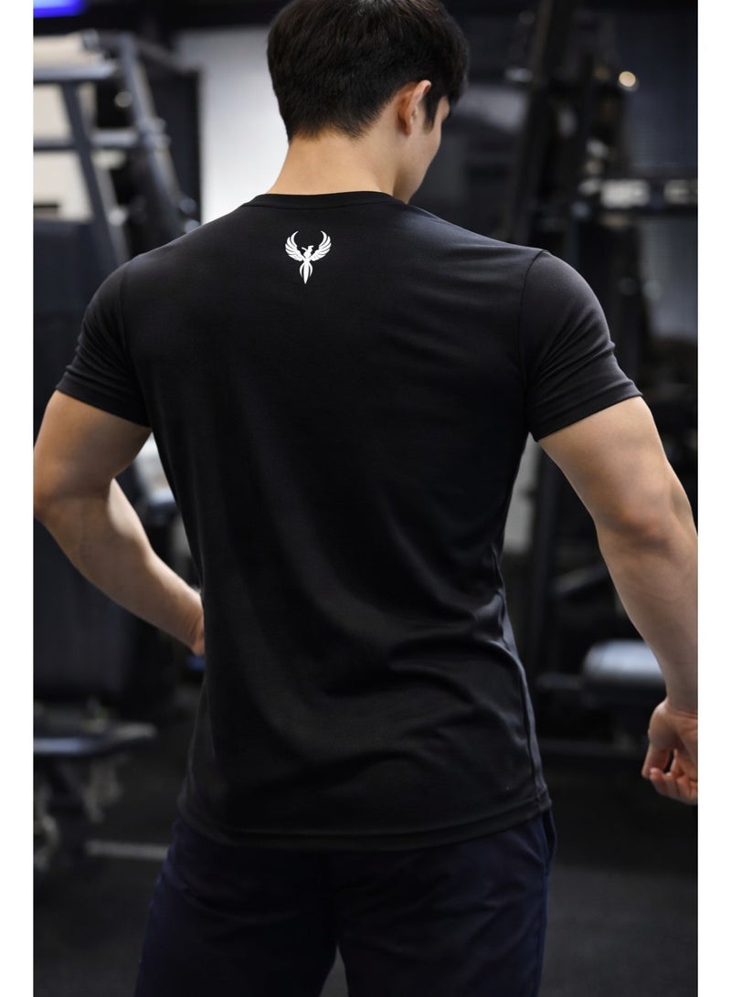 OLUDENIZ Men's Athletic Gym T-Shirt - Breathable, Quick-Dry Sportswear, 90% Polyester, 10% Spandex - Image 2